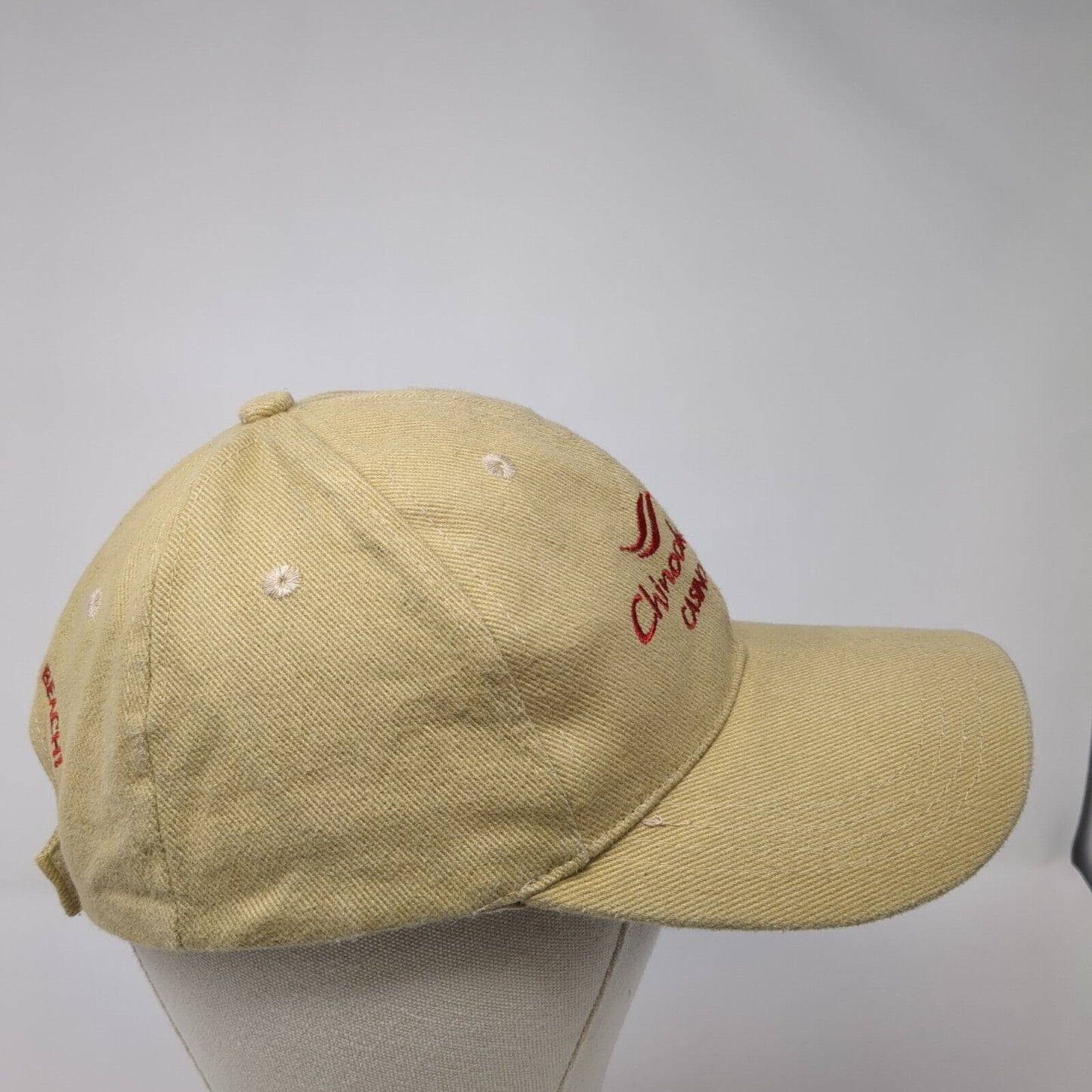 Chinook Winds Casino Resort Strapback Hat Tan OS Adjustable Embroidered Cotton