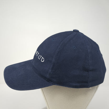Swan Net Ltd Strapback Baseball Cap Blue One Size Adjustable Embroidered Cotton