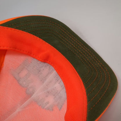 Paramount Snapback Orange Trophy Buck Hunting Deer Hat Green Underbrim Vintage