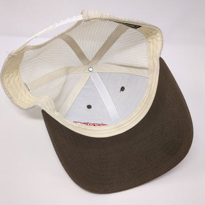 Seneca Snapback 112 Trucker Hat Brown OSFA Adjustable Mesh Back Richardson