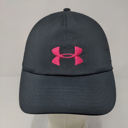 Under Armour Women's Slideback Hat Black OSFA Adjustable Embroidered 6 Panel