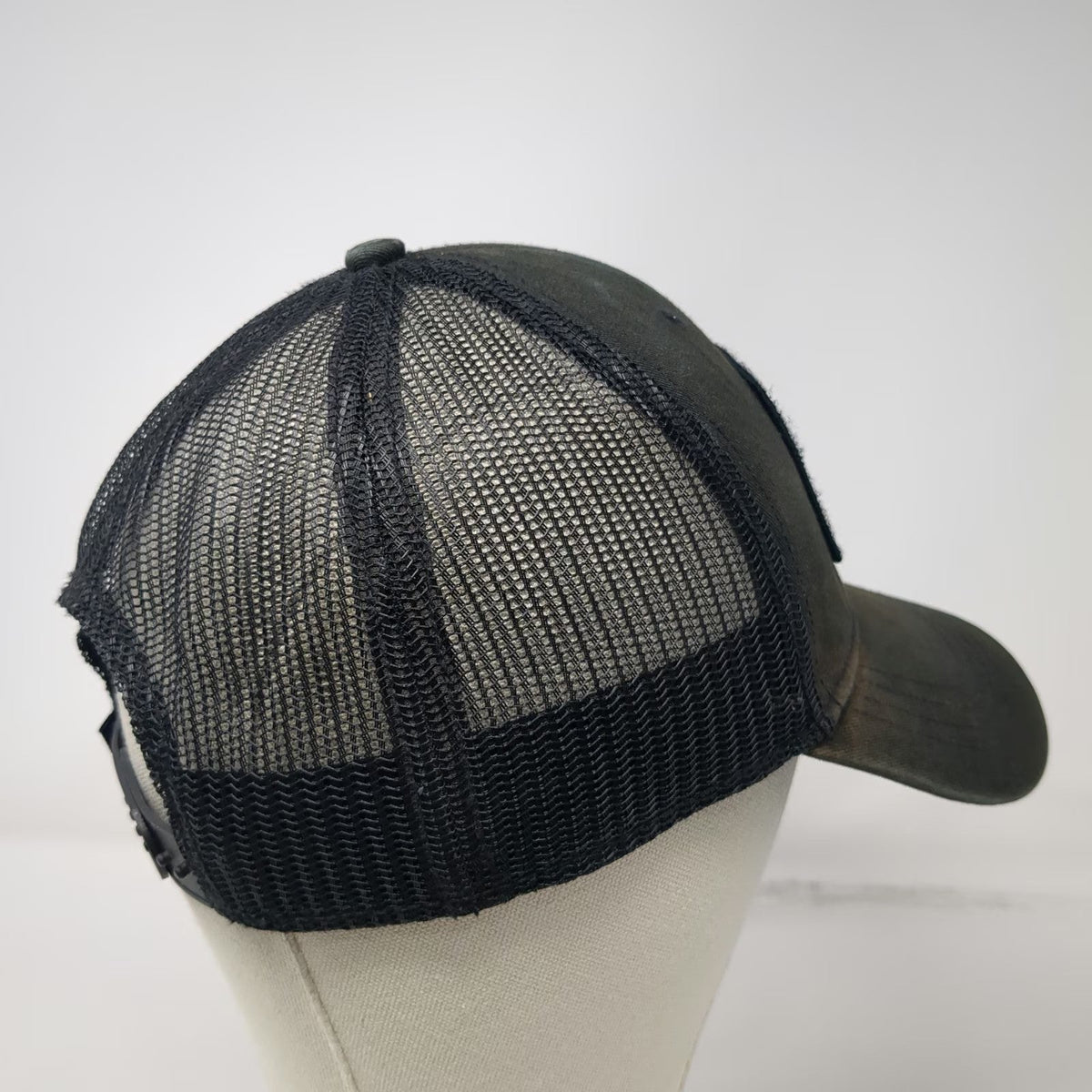 KÜHL Trucker Hat Black One Size Mountain Patch Mesh Back Snapback Outdoor Cap