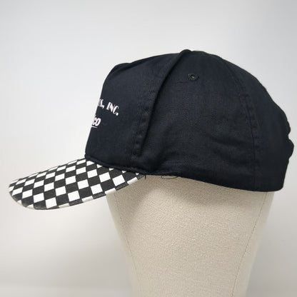 Cobra Caps 5 Panel Black One Size Checkerboard Brim ACDelco Snapback Hat Cotton