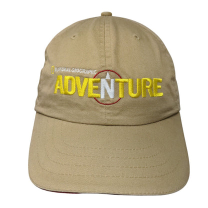 National Geographic Adventure Strapback Hat Tan OSFA Adjustable Embroidered