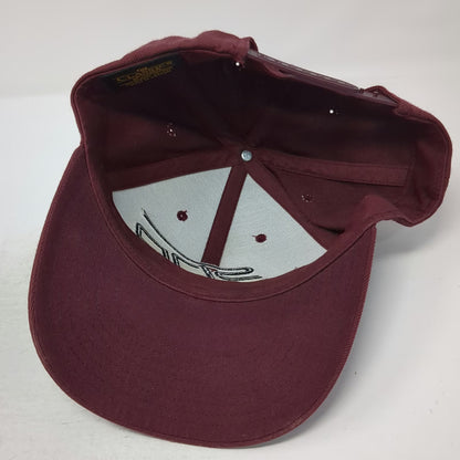 Yupoong Snapback Hat Red One Size SDP LLC Structured Wool Blend Baseball Cap