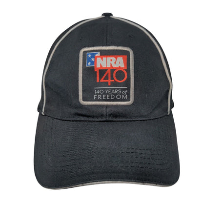 NRA 140 Years Of Freedom Strapback Hat Black One Size Hit Wear