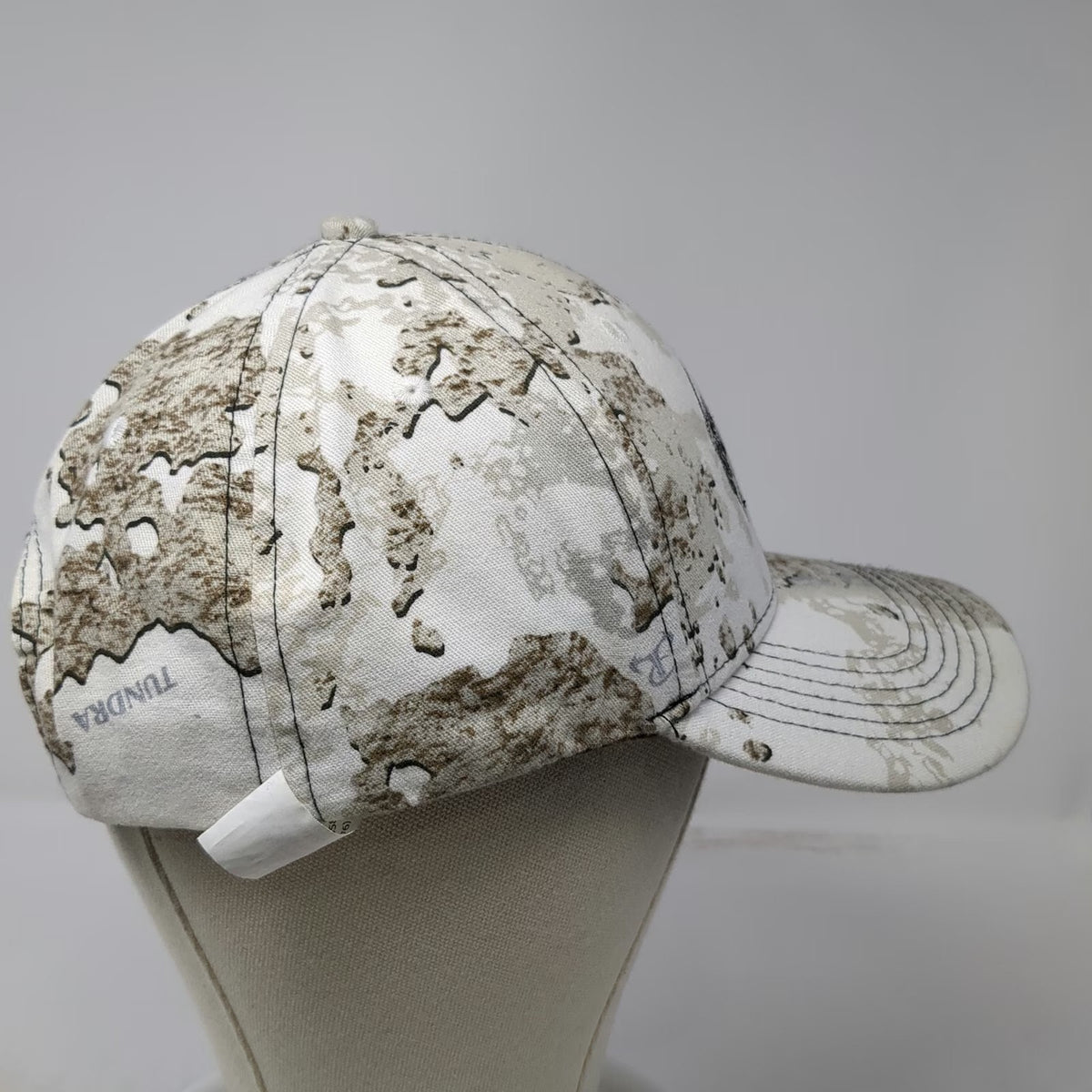 Bass Pro Shops Trucker Hat White Brown One Size Tundra Camo Bass Logo Snapback