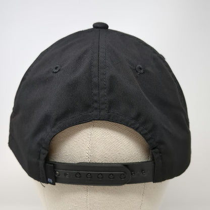TravisMathew 5 Panel Black One Size Snapback Flexfit 110 Golf Graphic Logo Hat