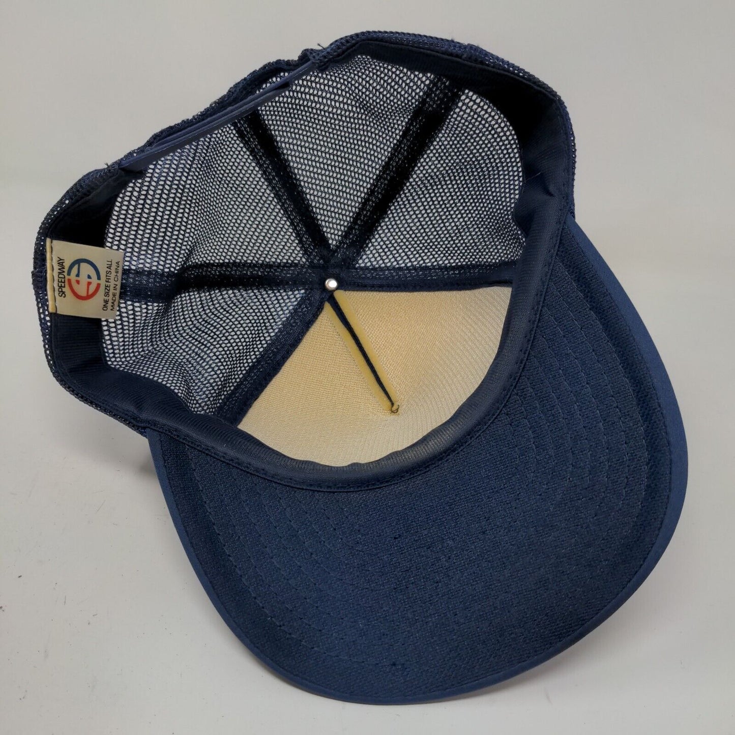 Speedway Men's Snapback Mesh Back Hat Blue OSFA Graphic Big M Logo
