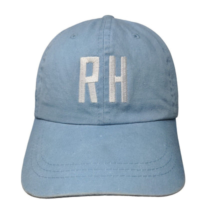 RH Slideback Hat Blue OSFA Adjustable Embroidered Vented Holes Cotton