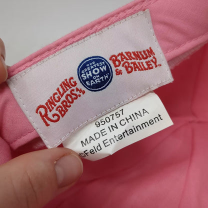 Ringling Bros Pink Army Cap Hat OS Rhinestones RBBB Sparkle Jeweled Logo Twill