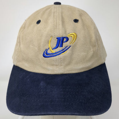 Falcon Headwear Baseball Cap Beige One Size Blue JP Logo Two Tone Slideback hat