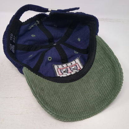 Teddy Fresh Baseball Cap Blue Green One Size Corduroy Patch Strapback Hat