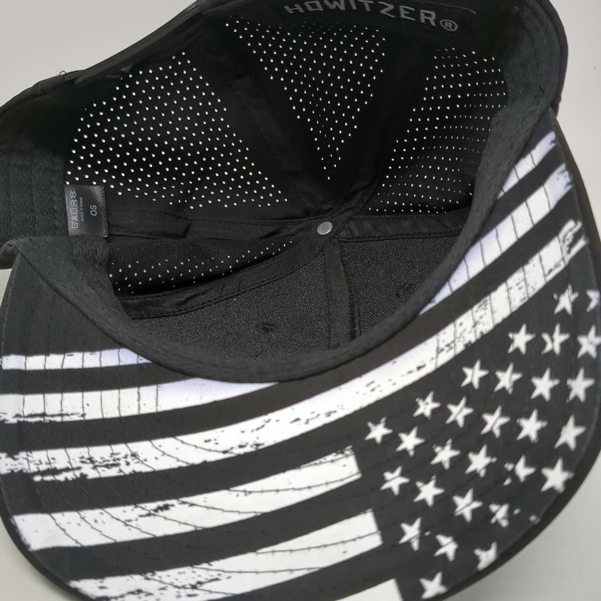 Howitzer Trucker Hat Black One Size 1776 We The People Patriotic USA Flag Cap
