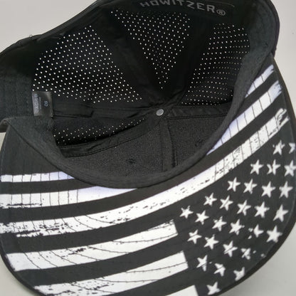 Howitzer Trucker Hat Black One Size 1776 We The People Patriotic USA Flag Cap