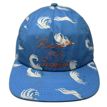 Poler 5 Panel Blue One Size Hat Surfer Wave All Over Print Snapback Camp Vibes