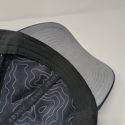Ankor Snapback Hat Blue One Size Adjustable Breathable 6 Panel Blank