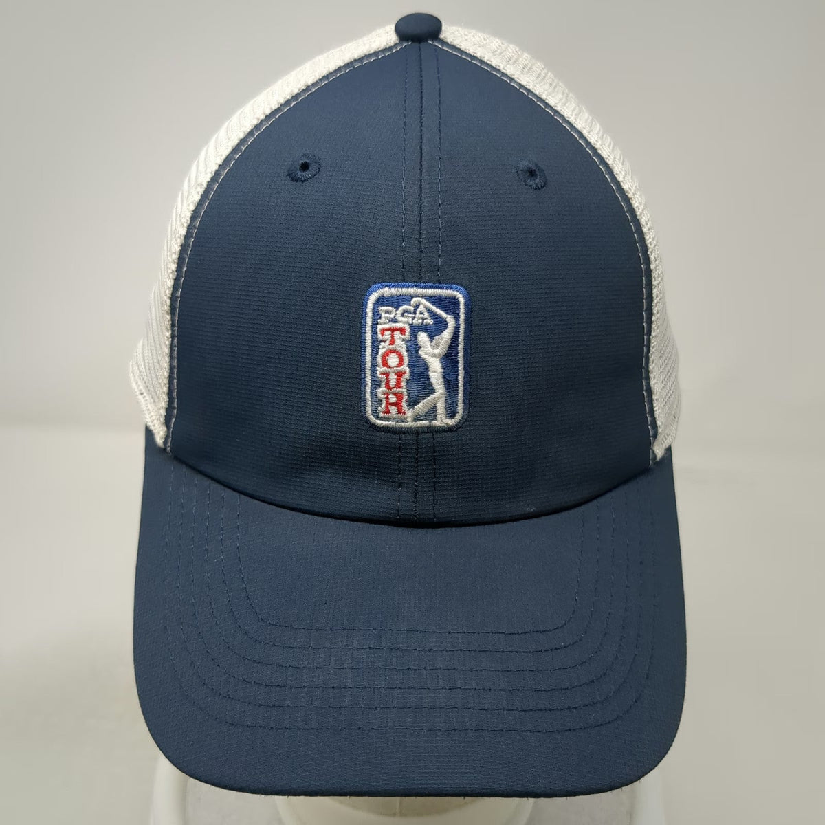 Imperial PGA TOUR Trucker Hat Blue One Size Mesh Back Golf Patch Logo Snapback