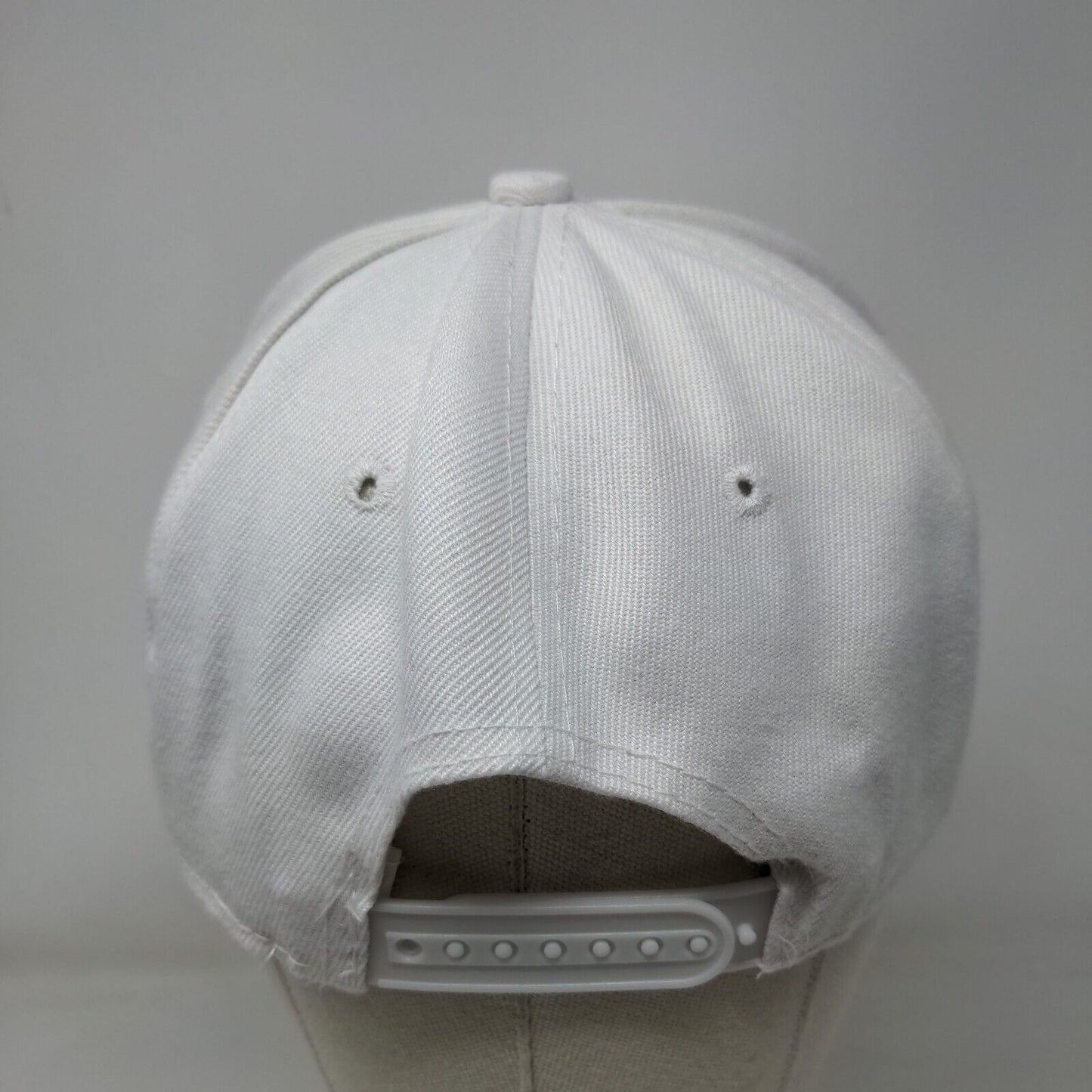 Pineapple Snapback Hat White OSFA Adjustable Vented Holes 6 Panel Acrylic