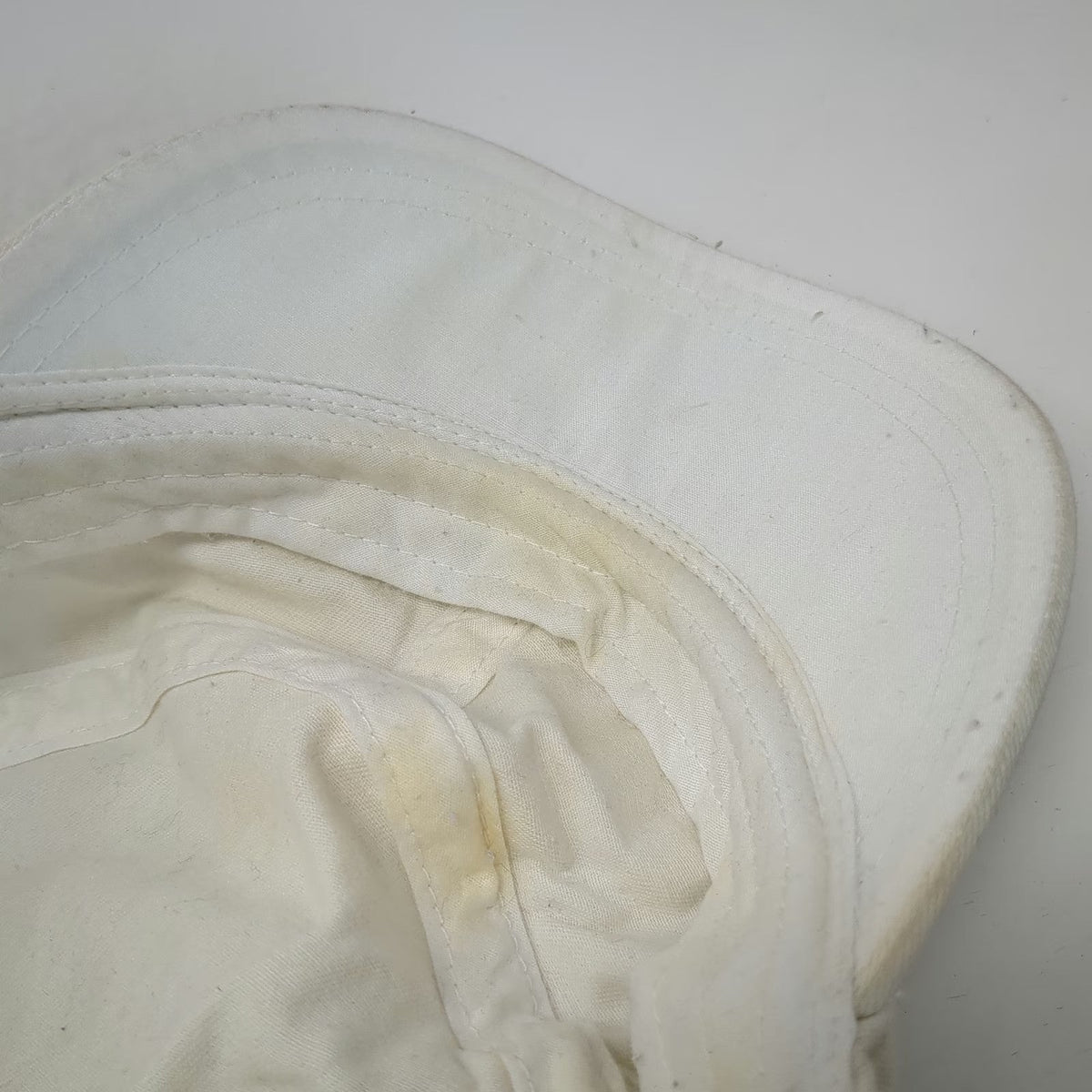 Army Cap White One Size Elastic Back Side Button Blank Plain Cadet Solid Hat