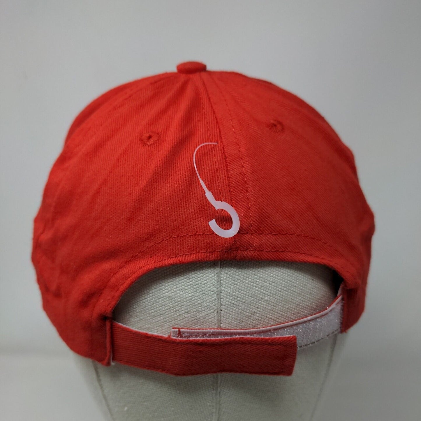 Cross Strapback Hat Red One Size Adjustable 5 Panel Cotton Oriental Trading