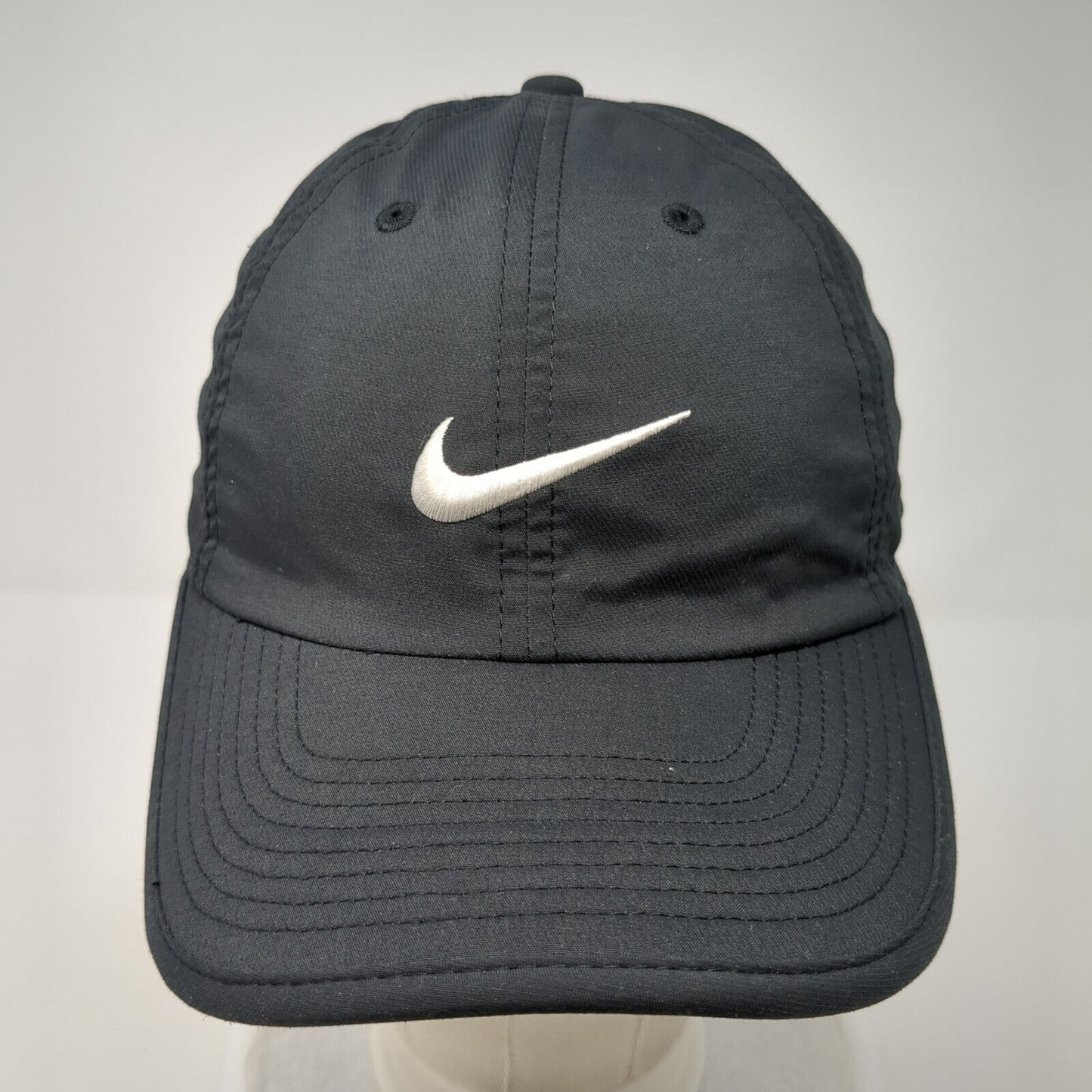 Nike Dri-Fit Strapback Hat Black One Size Adjustable Heritage86 Swoosh