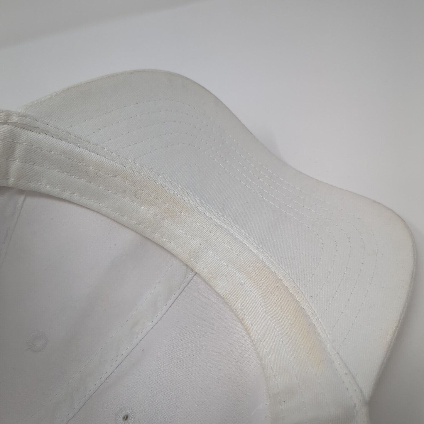 Unbranded Slideback Hat White One Size Adjustable Vented Holes 6 Panel Blank