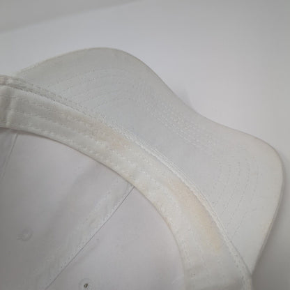 Unbranded Slideback Hat White One Size Adjustable Vented Holes 6 Panel Blank
