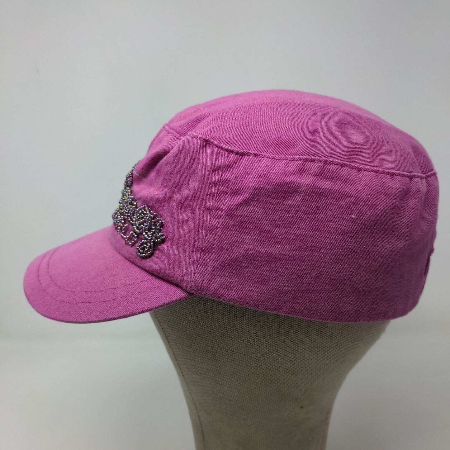 Disney Parks Women's Walt Disney World Cadet Cap Hat Pink Beaded Mickey