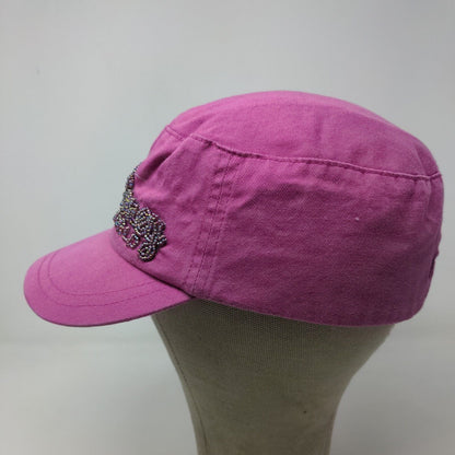 Disney Parks Women's Walt Disney World Cadet Cap Hat Pink Beaded Mickey