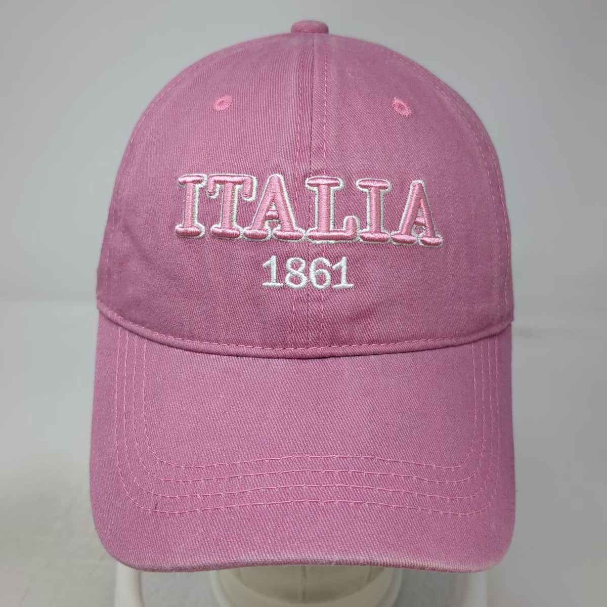 Tonny Fashion Baseball Cap Pink One Size Italia 1861 Embroidered Cotton Flag hat