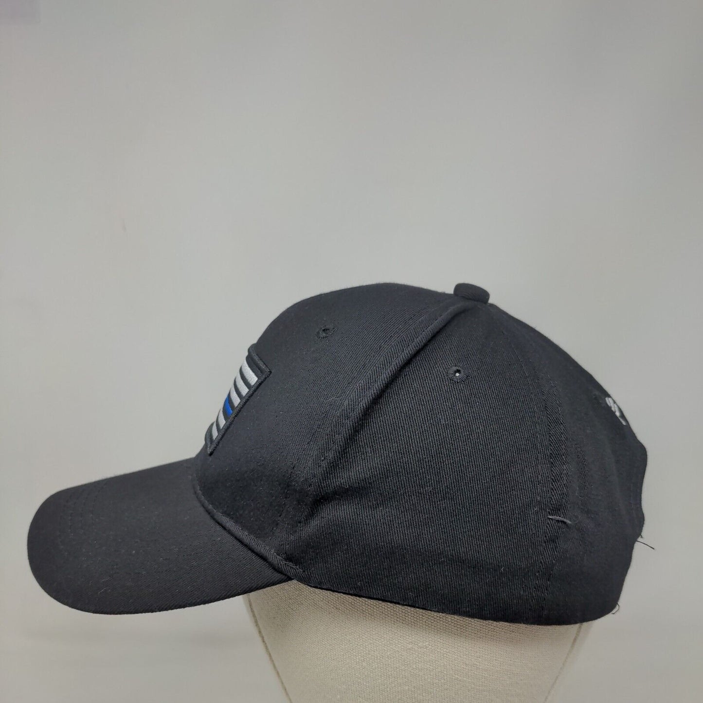 USA Flag Strapback Hat Black One Size Embroidered Love My Freedom Back The Blue