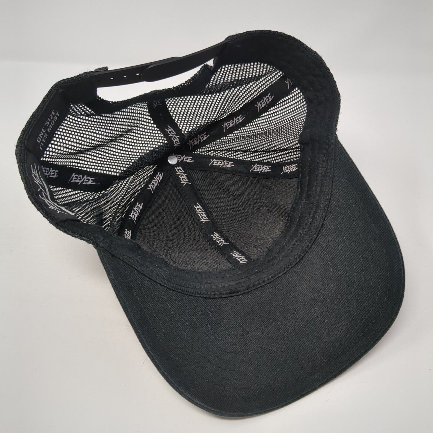 Yee Yee Snapback Trucker Hat Black One Size Adjustable Mesh Back 6 Panel