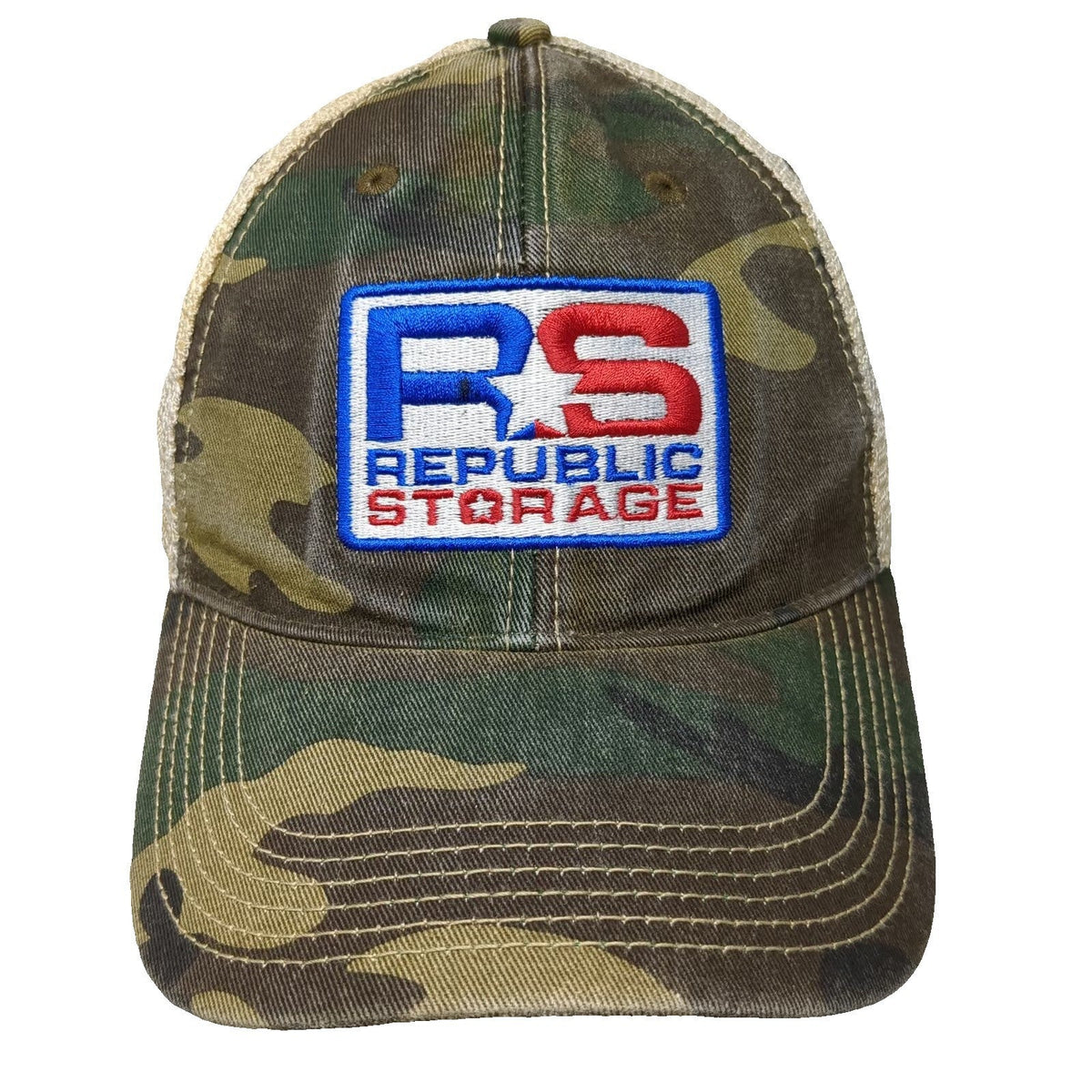 Headmost Trucker Hat Green Camo One Size Mesh Back Snapback Republic Storage