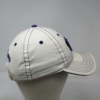 TCU Horned Frogs NCAA White Baseball Cap One Size Purple Stitch Go Chenille Hat