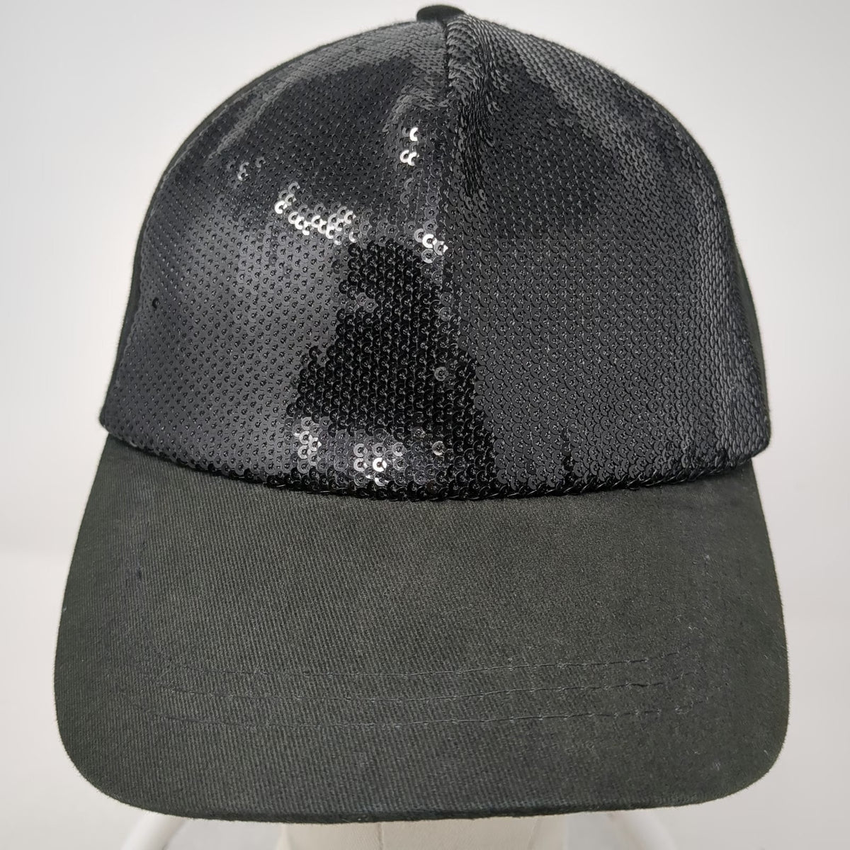 K Accessories 5 Panel Hat Black One Size Sequin Front Strapback Recycled Cap