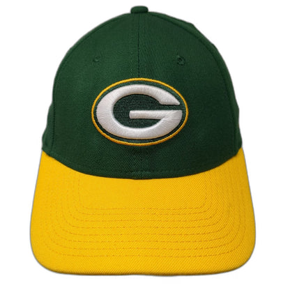 Green Bay Packers NFL New Era Hat Green Yellow L Stretch Fit 39THIRTY Logo Cap