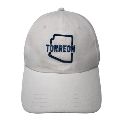 Torreon Strapback Hat White One Size Adjustable Embroidered Pukka