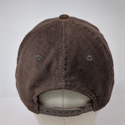 Unbranded Snapback Hat Brown One Size Adjustable Vented Holes 6 Panel Blank