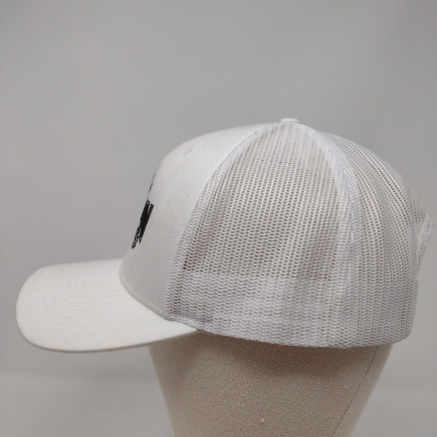 Meridian Speedway Snapback Trucker Hat White OS Adjustable Mesh Back Richardson