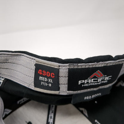 Spider Tech Fitted Hat Black 7 3/8-8 Flexfit Embroidered 430C Pacific Headwear