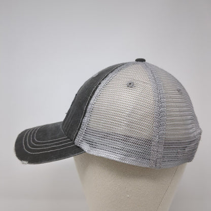 Idaho State Map Strapback Mesh Back Trucker Hat Gray One Size 6 Panel HG