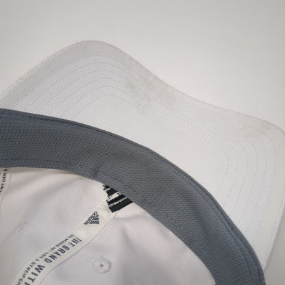 Adidas Strapback Baseball Cap White One Size Adjustable Embroidered 6 Panel