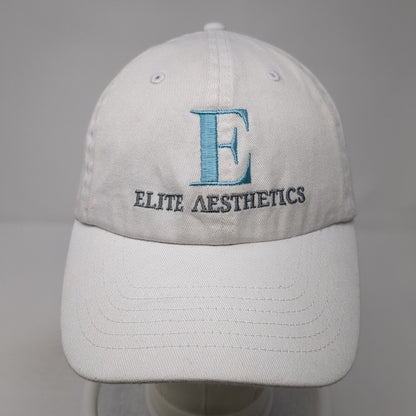 Elite Aesthetics Slideback Hat White One Size Adjustable Embroidered