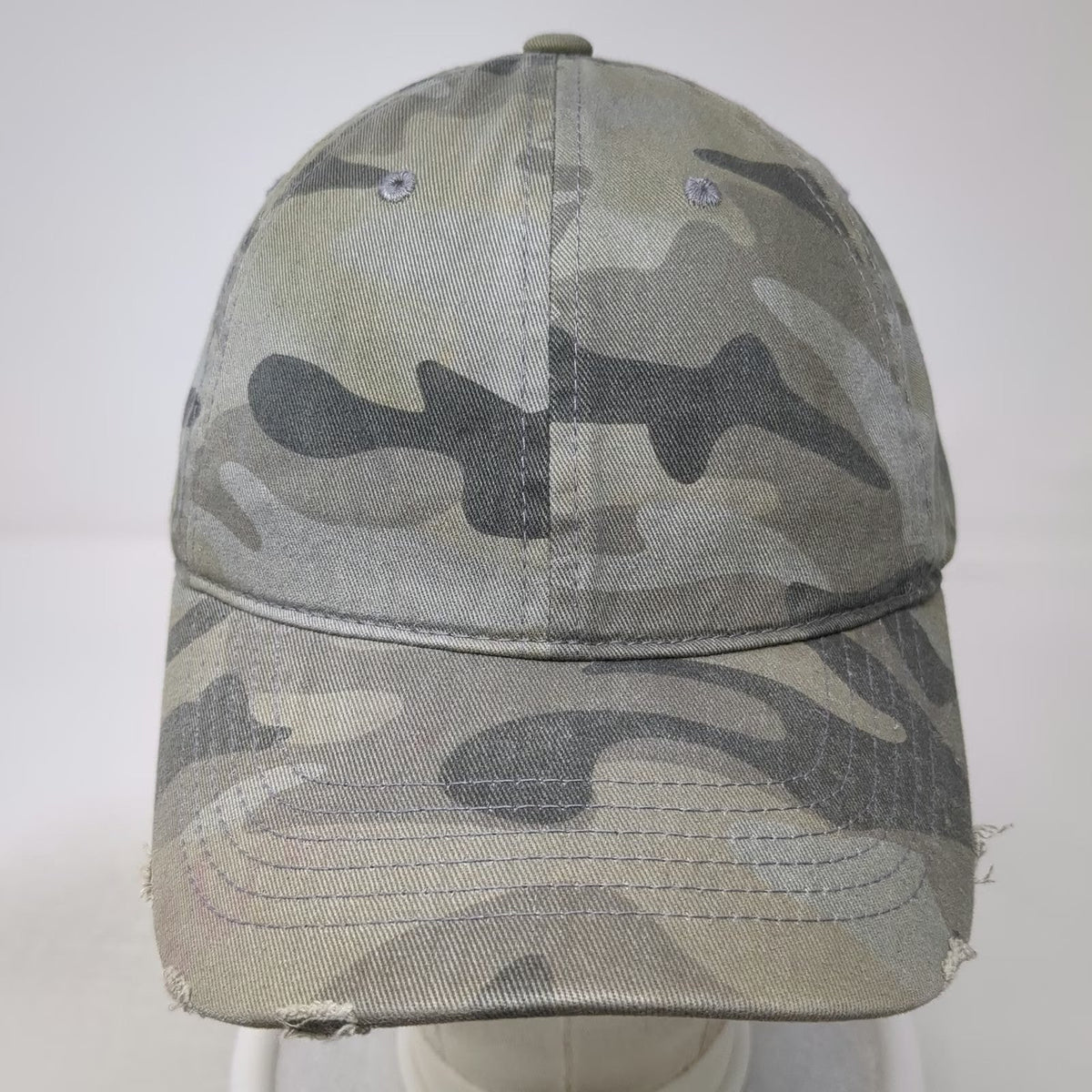 Express Baseball Cap Green OSFM Camo Camouflage Pattern Curved Brim Cotton Hat