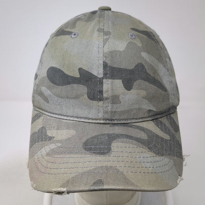 Express Baseball Cap Green OSFM Camo Camouflage Pattern Curved Brim Cotton Hat
