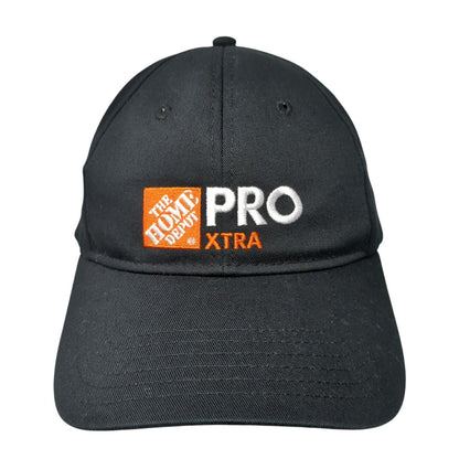 The Home Depot Pro Xtra Strapback Hat Black One Size Adjustable 6 Panel
