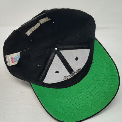 KC Caps Snapback Black Hat One Size Green Underbrim Blind Pig Embroidered Logo