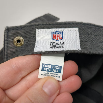 NFL Team Apparel Seattle Seahawks Gray One Size Slideback Hat Cotton Embroidered
