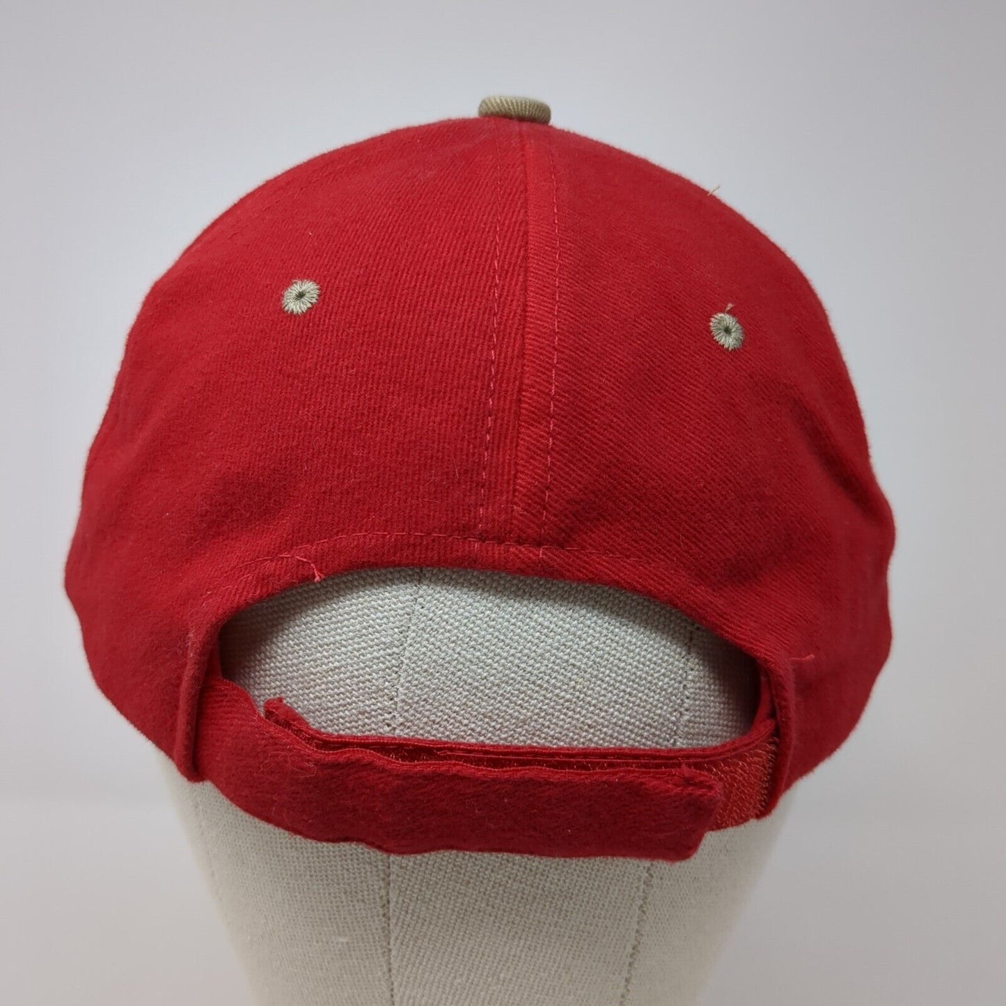Electrical Wholesale Strapback Hat Red One Size Embroidered Colorblock